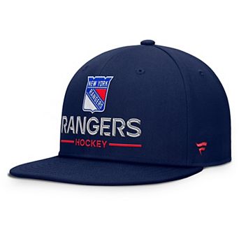 Men's Fanatics Navy New York Rangers Authentic Pro Rink Lockup Snapback Hat