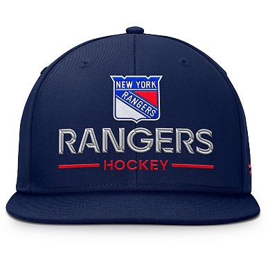 Men's Fanatics Navy New York Rangers Authentic Pro Rink Lockup Snapback Hat