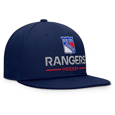 Men's Fanatics Navy New York Rangers Authentic Pro Rink Lockup Snapback Hat