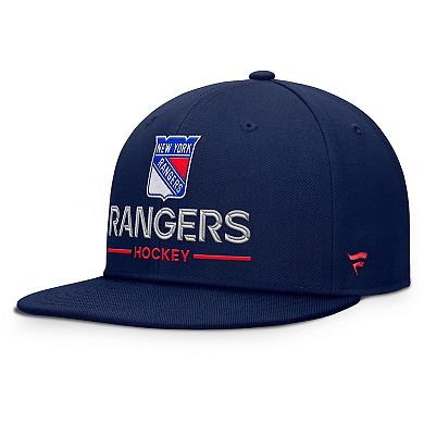Men's Fanatics Navy New York Rangers Authentic Pro Rink Lockup Snapback Hat