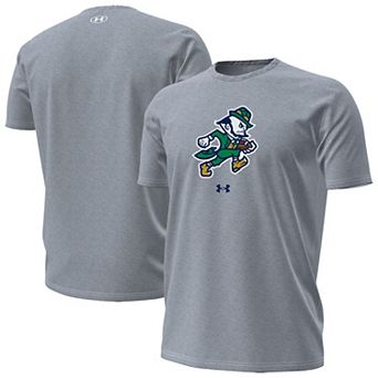 Men's Under Armour Gray Notre Dame Fighting Irish Leprechaun Performance T-Shirt