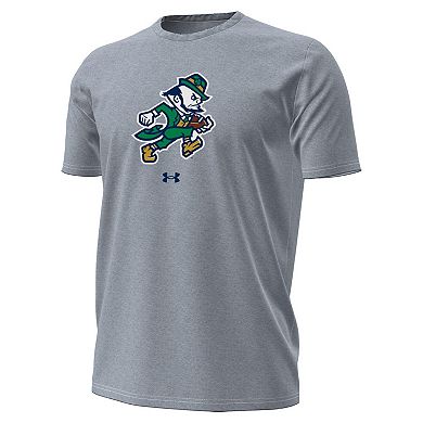 Men's Under Armour Gray Notre Dame Fighting Irish Leprechaun Performance T-Shirt