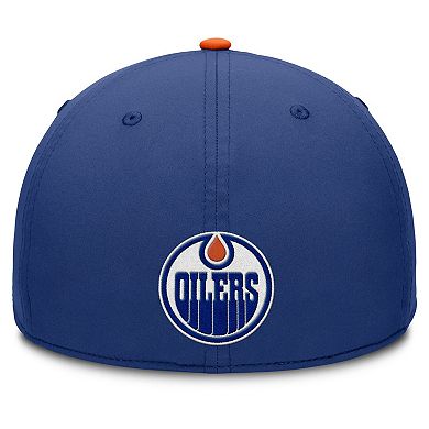 Men's Fanatics Royal/Orange Edmonton Oilers Authentic Pro Rink Team Code Flex Hat