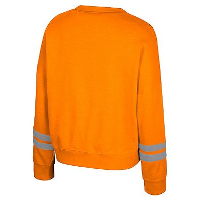 Women's Colosseum Tennessee Orange Tennessee Volunteers Splashy Crewneck Fleece Sweatshirt