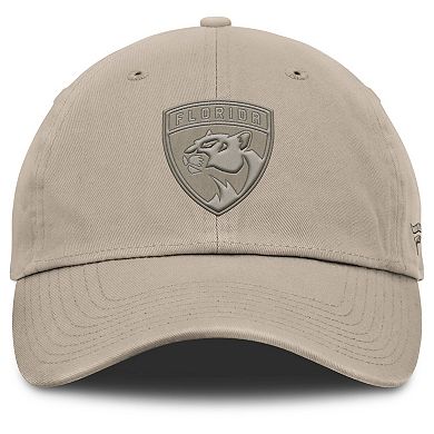 Men's Fanatics Tan Florida Panthers Authentic Pro Road Adjustable Hat