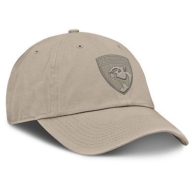 Men's Fanatics Tan Florida Panthers Authentic Pro Road Adjustable Hat