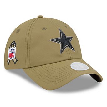 Women's New Era Green Dallas Cowboys 2025 Salute to Service Pony Tail Adjustable Hat
