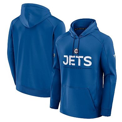 Men's Fanatics Blue Winnipeg Jets Authentic Pro Rink Hoodie