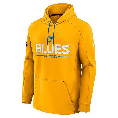 Men's Fanatics Gold St. Louis Blues Authentic Pro Rink Hoodie