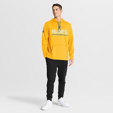 Men's Fanatics Gold St. Louis Blues Authentic Pro Rink Hoodie