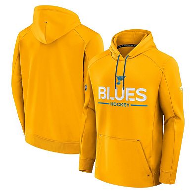 Men's Fanatics Gold St. Louis Blues Authentic Pro Rink Hoodie