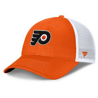 Men's Fanatics Orange/White Philadelphia Flyers Core Primary Logo Trucker Adjustable Hat