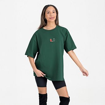 Women's Gameday Couture Green Miami Hurricanes Oversized Back at Ya T-Shirt