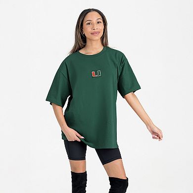 Women's Gameday Couture Green Miami Hurricanes Oversized Back at Ya T-Shirt