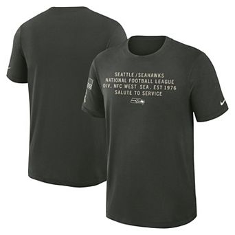 Men's Nike Dark Green Seattle Seahawks 2025 Salute to Service Sideline Slub Dri-FIT T-Shirt