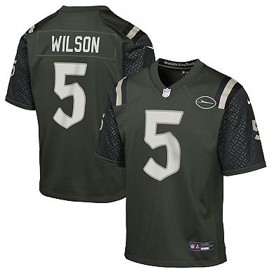 Youth Nike Garrett Wilson Gotham Green New York Jets 2025 Rivalries Collection Game Jersey