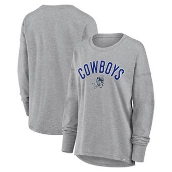 Women's Fanatics Heather Gray Dallas Cowboys Hometown Legacy Long Sleeve T-Shirt