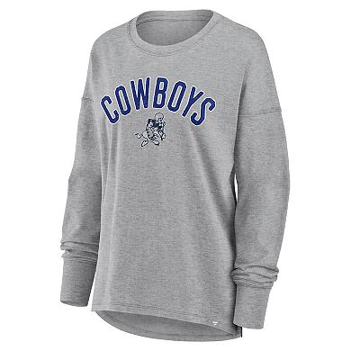 Women's Fanatics Heather Gray Dallas Cowboys Hometown Legacy Long Sleeve T-Shirt