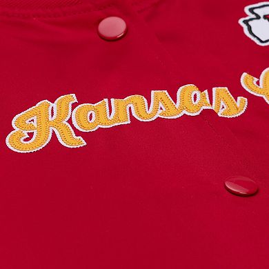 Women's Mitchell & Ness Red Kansas City Chiefs Full-Snap Satin Jacket