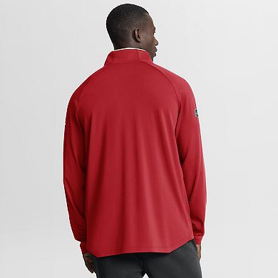 Men's Fanatics Red Detroit Red Wings Authentic Pro Rink Training Centennial Raglan Quarter-Zip Pullover