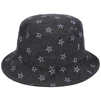 Women's The Wild Collective Black Dallas Cowboys Denim Bucket Hat