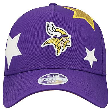 Women's New Era Purple Minnesota Vikings Stardom A-Frame 9FORTY Adjustable Hat