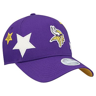 Women's New Era Purple Minnesota Vikings Stardom A-Frame 9FORTY Adjustable Hat