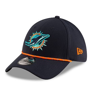 Men's New Era Pitch Blue Miami Dolphins 2025 Rivalries Collection Sideline 39THIRTY Flex Hat
