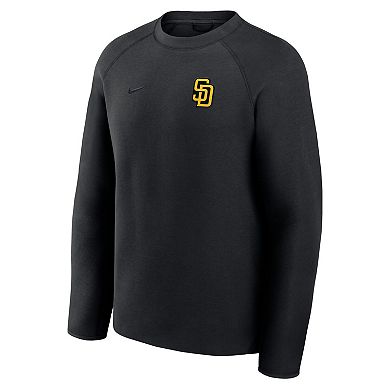 Men's Nike Black San Diego Padres Tech Fleece Raglan Sweatshirt