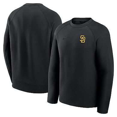 Men's Nike Black San Diego Padres Tech Fleece Raglan Sweatshirt