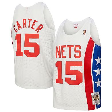 Men's Mitchell & Ness Vince Carter White New Jersey Nets 2005/06 Hardwood Classics Swingman Jersey