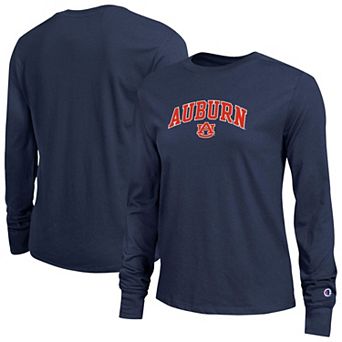 Women's Champion Navy Auburn Tigers Arch Over Logo Long Sleeve T-Shirt