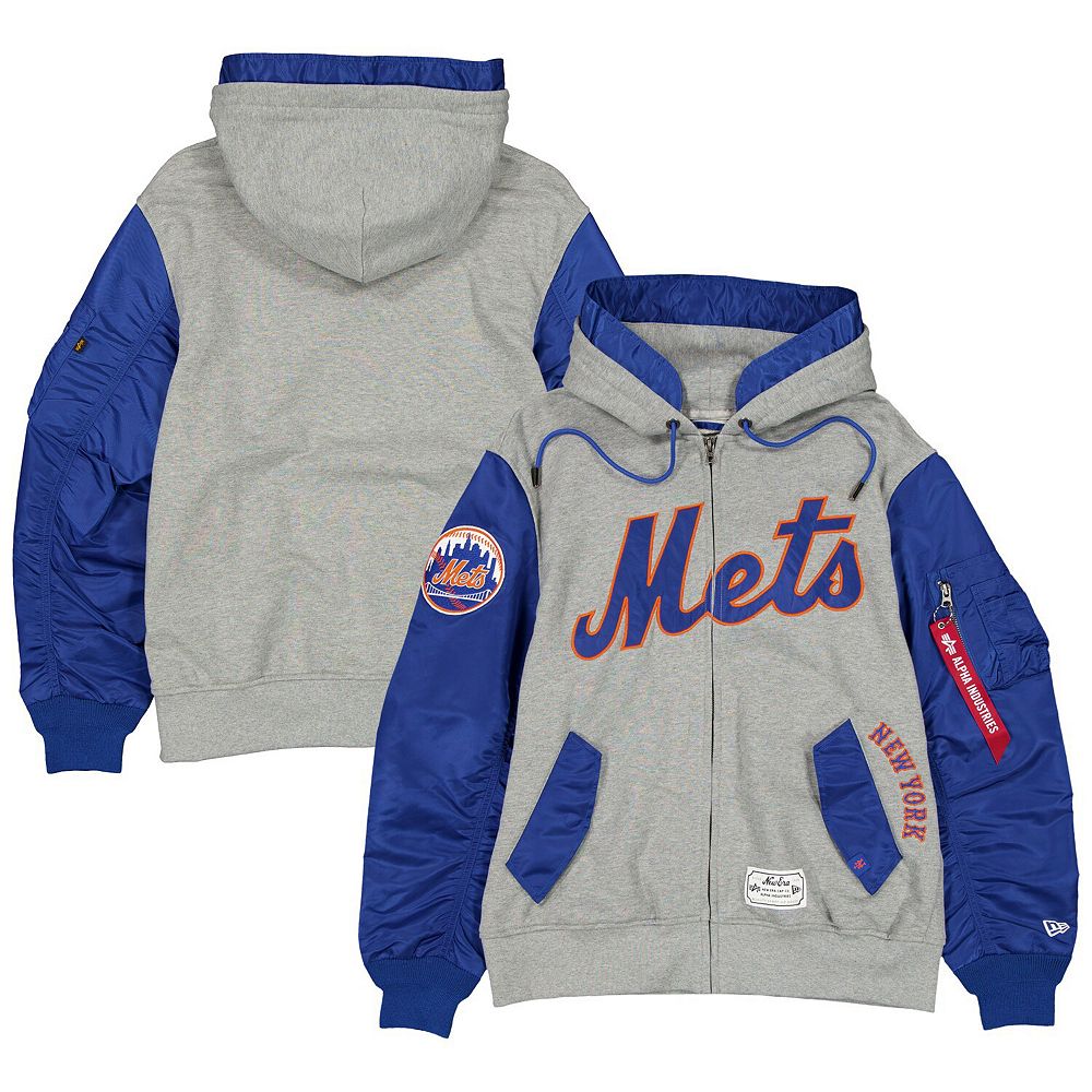 Men's New Era x Alpha Industries Heather Gray/Royal New York Mets