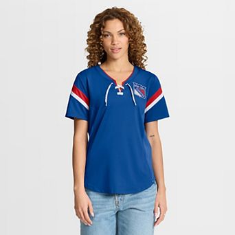 Women's Fanatics Blue New York Rangers Offside Athena T-Shirt