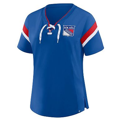 Women's Fanatics Blue New York Rangers Offside Athena T-Shirt