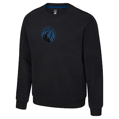Unisex Stadium Essentials Black Minnesota Timberwolves Club Level Chenille Sweatshirt