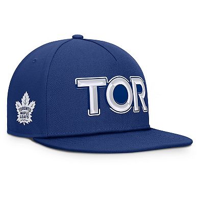 Men's Fanatics Blue Toronto Maple Leafs Authentic Pro Rink Team Code Snapback Hat
