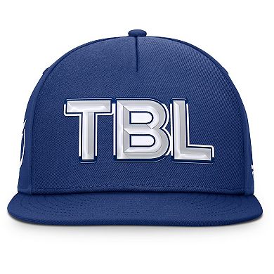 Men's Fanatics Blue Tampa Bay Lightning Authentic Pro Rink Team Code Snapback Hat