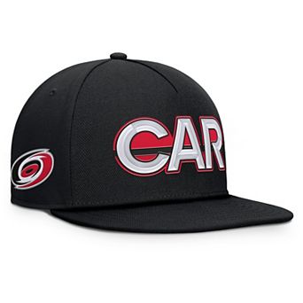 Men's Fanatics Black Carolina Hurricanes Authentic Pro Rink Team Code Snapback Hat