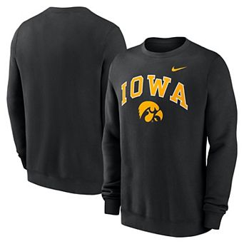 Men's Nike Black Iowa Hawkeyes Arch Pullover Sweatshirt