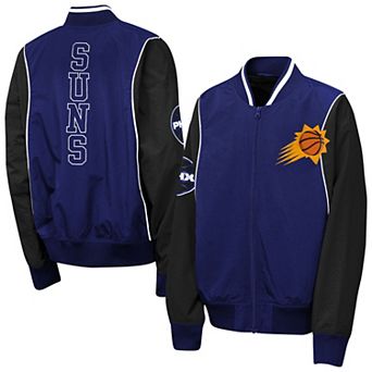 Youth Outerstuff Purple/Black Phoenix Suns Two-Pointer Full-Zip Windbreaker