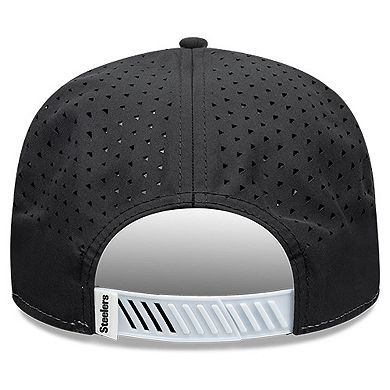 Men's New Era White/Black Pittsburgh Steelers Established Patch 9SEVENTY Adjustable Hat
