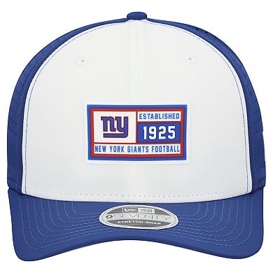 Men's New Era White/Royal New York Giants Established Patch 9SEVENTY Adjustable Hat