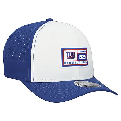Men's New Era White/Royal New York Giants Established Patch 9SEVENTY Adjustable Hat