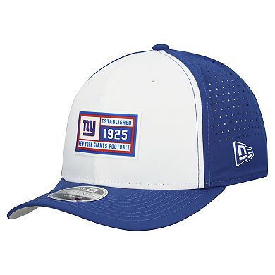 Men's New Era White/Royal New York Giants Established Patch 9SEVENTY Adjustable Hat