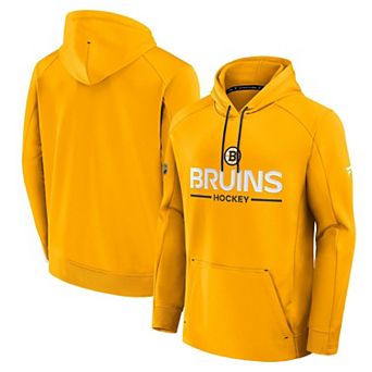 Men's Fanatics Gold Boston Bruins Authentic Pro Rink Hoodie