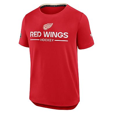 Men's Fanatics Red Detroit Red Wings Authentic Pro Centennial Rink Tech T-Shirt