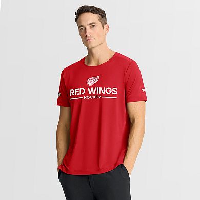 Men's Fanatics Red Detroit Red Wings Authentic Pro Centennial Rink Tech T-Shirt