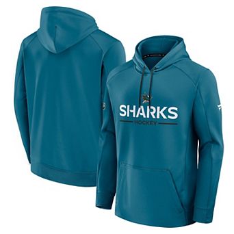 Men's Fanatics Teal San Jose Sharks Authentic Pro Rink Hoodie