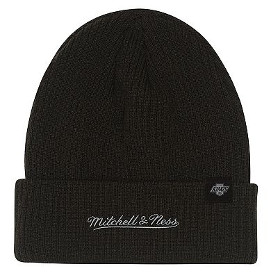 Youth Mitchell & Ness Black Los Angeles Kings Neon Line Lights Cuffed Knit Hat